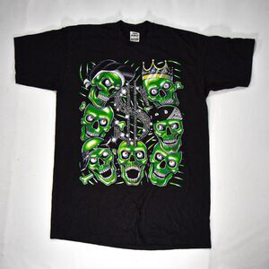 Y2K Skull Pile Rhinestone Money Sign T-Shirt - 2XLT